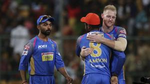 Rajasthan Royals’ Ben Stokes (R) has been struggling for form in IPL 2018.(AP) Rajasthan Royals’ Ben Stokes (R) has been struggling for form in IPL 2018.(AP)