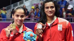 Saina Nehwal and PV Sindhu won the gold and silver medals respectively in the 2018 Commonwealth Games in Gold Coast.(PTI) Saina Nehwal and PV Sindhu won the gold and silver medals respectively in the 2018 Commonwealth Games in Gold Coast.(PTI)