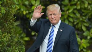 US President Donald Trump waves to the press after he arrived at the White House on May 4, 2018 in Washington, DC.(AFP) US President Donald Trump waves to the press after he arrived at the White House on May 4, 2018 in Washington, DC.(AFP)