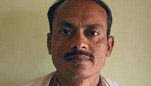Ramesh Ganpat Kharmale, 42, a retired Army jawan(Pratham Gokhale/HT Photo) Ramesh Ganpat Kharmale, 42, a retired Army jawan(Pratham Gokhale/HT Photo)