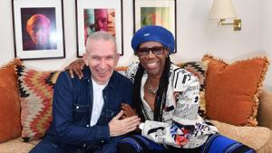 Fashion designer Jean Paul Gaultier poses with and record producer Nile Rodgers, who will be responsible for the music for the show.(AFP) Fashion designer Jean Paul Gaultier poses with and record producer Nile Rodgers, who will be responsible for the music for the show.(AFP)