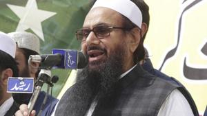 Hafiz Saeed held the Milli Muslim League’s first rally in Haroonabad on Saturday.(AP File Photo) Hafiz Saeed held the Milli Muslim League’s first rally in Haroonabad on Saturday.(AP File Photo)