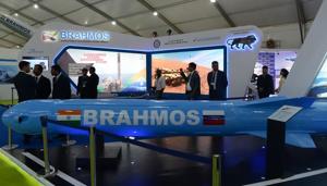 A display of DRDO’s Brahmos missile at the DefExpo 2018, a large defence exhibition showcasing military equipment, on the outskirts of Chennai on April 11, 2018.(AFP File Photo) A display of DRDO’s Brahmos missile at the DefExpo 2018, a large defence exhibition showcasing military equipment, on the outskirts of Chennai on April 11, 2018.(AFP File Photo)
