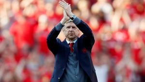 Arsenal defeated Burnley as Arsene Wenger enjoyed a winning farewell in his final home game in charge of the club.(REUTERS) Arsenal defeated Burnley as Arsene Wenger enjoyed a winning farewell in his final home game in charge of the club.(REUTERS)