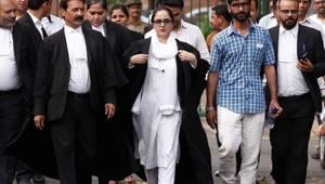 Deepika Singh Rajawat, the lawyer of Kathua rape-murder case victim, comes out of the Supreme Court in New Delhi.(REUTERS FILE) Deepika Singh Rajawat, the lawyer of Kathua rape-murder case victim, comes out of the Supreme Court in New Delhi.(REUTERS FILE)