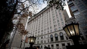 The Plaza Hotel stands in New York, US, on Monday.(Michael Nagle/Bloomberg) The Plaza Hotel stands in New York, US, on Monday.(Michael Nagle/Bloomberg)