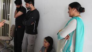 Priya Seth in police custody in Jaipur.(HT Photo) Priya Seth in police custody in Jaipur.(HT Photo)