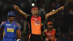 Sunrisers Hyderabad pacer Siddarth Kaul (R) has been named in India’s T20 and ODI sides for the England and Ireland series.(AFP) Sunrisers Hyderabad pacer Siddarth Kaul (R) has been named in India’s T20 and ODI sides for the England and Ireland series.(AFP)