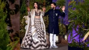 Now, we can’t really imagine Anand Ahuja’s wedding reception outfit with any other shoe. (PTI)