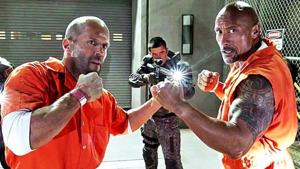 Jason Statham and Dwayne Johnson’s characters began as foes in Furious 7, but developed a camaraderie in the next film. Jason Statham and Dwayne Johnson’s characters began as foes in Furious 7, but developed a camaraderie in the next film.