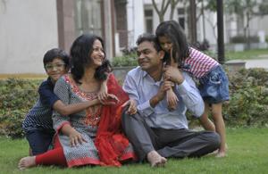 Monika Singh with her family.(HT Photo) Monika Singh with her family.(HT Photo)