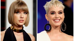 A combination photo shows singers Taylor Swift (L) and Katy Perry (R).(REUTERS) A combination photo shows singers Taylor Swift (L) and Katy Perry (R).(REUTERS)