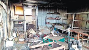 The family house of Pooja Sakat was destroyed in the caste riots on January 1, 2018.(SANKET WANKHADE/HT PHOTO) The family house of Pooja Sakat was destroyed in the caste riots on January 1, 2018.(SANKET WANKHADE/HT PHOTO)