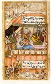 Khanzada begum returns to Babur’s court after 10 years in exile. She is seated before a respectful Babur.(From Daughters of the Sun) Khanzada begum returns to Babur’s court after 10 years in exile. She is seated before a respectful Babur.(From Daughters of the Sun)