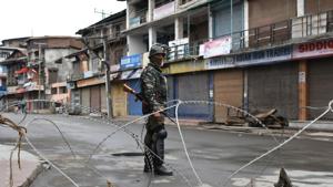 Aijaz Ahmad Gojri was arrested for killing three youths on suspicion of them being informers on April 30.(AFP File Photo) Aijaz Ahmad Gojri was arrested for killing three youths on suspicion of them being informers on April 30.(AFP File Photo)