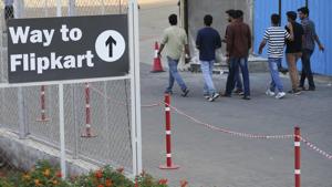 People walk past a signage at the Flipkart headquarters in Bangalore, India.(AP Photo) People walk past a signage at the Flipkart headquarters in Bangalore, India.(AP Photo)