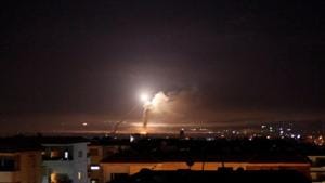 Missile fire is seen from Damascus, Syria May 10, 2018.(REUTERS) Missile fire is seen from Damascus, Syria May 10, 2018.(REUTERS)