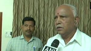 Former Karnataka chief minister Yeddyurappa urged the people to come out and vote for BJP.(ANI Photo) Former Karnataka chief minister Yeddyurappa urged the people to come out and vote for BJP.(ANI Photo)