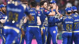 Mumbai Indians have 10 points from 11 matches ahead of their Indian Premier League (IPL) 2018 match against Rajasthan Royals.(AFP) Mumbai Indians have 10 points from 11 matches ahead of their Indian Premier League (IPL) 2018 match against Rajasthan Royals.(AFP)