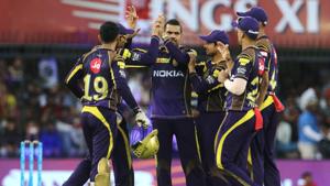 Kolkata Knight Riders beat Kings XI Punjab by 31 runs to remain in contention for a playoff spot in IPL 2018. Get highlights of Kings XI Punjab vs Kolkata Knight Riders, IPL 2018 match here.(BCCI) Kolkata Knight Riders beat Kings XI Punjab by 31 runs to remain in contention for a playoff spot in IPL 2018. Get highlights of Kings XI Punjab vs Kolkata Knight Riders, IPL 2018 match here.(BCCI)
