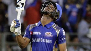 Mumbai Indians’ Evin Lewis celebrates after scoring fifty in an IPL 2018 game against Rajasthan Royals in Mumbai on Sunday.(AP) Mumbai Indians’ Evin Lewis celebrates after scoring fifty in an IPL 2018 game against Rajasthan Royals in Mumbai on Sunday.(AP)