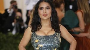Salma Hayek arrives at the Metropolitan Museum of Art Costume Institute Gala (Met Gala).(REUTERS) Salma Hayek arrives at the Metropolitan Museum of Art Costume Institute Gala (Met Gala).(REUTERS)