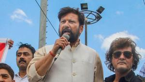 Former BJP minister Choudhary Lal Singh leads a protest rally demanding CBI probe over the rape and murder of an 8-year-old Kathua girl in Jammu.(PTI File Photo) Former BJP minister Choudhary Lal Singh leads a protest rally demanding CBI probe over the rape and murder of an 8-year-old Kathua girl in Jammu.(PTI File Photo)