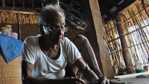 Jivya Soma Mashe was fascinated with tribal art since the age of 11.(HT) Jivya Soma Mashe was fascinated with tribal art since the age of 11.(HT)
