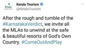 Before Kerala Tourism withdrew the tweet, it had been retweeted almost 5,500 times and liked by almost 9,000 people.(Twitter Scnreengrab) Before Kerala Tourism withdrew the tweet, it had been retweeted almost 5,500 times and liked by almost 9,000 people.(Twitter Scnreengrab)