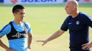 Bhaichung Bhutia (not in pic) feels Indian football team coach Stephen Constantine should build a strong core squad around players such as skipper Sunil Chhetri, and then build on it adding new and young players as they emerge.(HT Photo) Bhaichung Bhutia (not in pic) feels Indian football team coach Stephen Constantine should build a strong core squad around players such as skipper Sunil Chhetri, and then build on it adding new and young players as they emerge.(HT Photo)