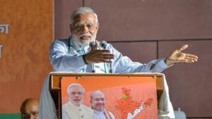 Narendra Modi (@narendramodi) emerged as the most mentioned personality during the course of Karnataka elections on Twitter.(PTI) Narendra Modi (@narendramodi) emerged as the most mentioned personality during the course of Karnataka elections on Twitter.(PTI)