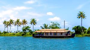 A houseboat on Kerala backwaters, in Alleppey, Kerala.(Shutterstock) A houseboat on Kerala backwaters, in Alleppey, Kerala.(Shutterstock)