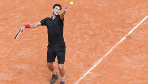 Dominic Thiem serves against Fabio Fognini during Rome's ATP Tennis Open tournament at the Foro Italico, on May 16, 2018 in Rome. Thiem lost 6-4 1-6 6-3.(AFP) Dominic Thiem serves against Fabio Fognini during Rome's ATP Tennis Open tournament at the Foro Italico, on May 16, 2018 in Rome. Thiem lost 6-4 1-6 6-3.(AFP)