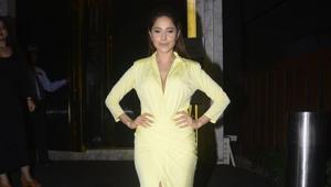 Nushrat Bharucha poses for the camera at her birthday party on Thursday.(Viral Bhayani) Nushrat Bharucha poses for the camera at her birthday party on Thursday.(Viral Bhayani)