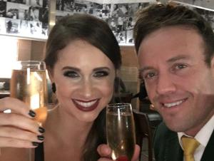 AB de Villiers (R) and wife Danielle de Villiers have now been married for five years.(Twitter/AB de Villiers)