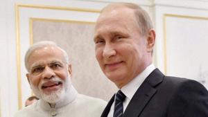 Prime Minister Narendra Modi shakes hands with Russian President Vladimir Putin during a bilateral meeting in Tashkent.(PTI FIle Photo) Prime Minister Narendra Modi shakes hands with Russian President Vladimir Putin during a bilateral meeting in Tashkent.(PTI FIle Photo)