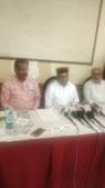 Union minister for social justice and empowerment Thaver Chand Gehlot (in the middle) addressing a press conference in Bhopal(HT photo) Union minister for social justice and empowerment Thaver Chand Gehlot (in the middle) addressing a press conference in Bhopal(HT photo)