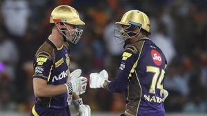 Kolkata Knight Riders beat Sunrisers Hyderabad by five wickets to advance to the IPL playoffs. Get highlights of SRH v KKR, IPL 2018, here.(AP) Kolkata Knight Riders beat Sunrisers Hyderabad by five wickets to advance to the IPL playoffs. Get highlights of SRH v KKR, IPL 2018, here.(AP)