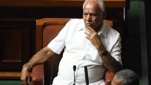 Karnataka chief minister BS Yeddyurappa at the Karnataka state assembly on Saturday.(Arijit Sen/HT Photo) Karnataka chief minister BS Yeddyurappa at the Karnataka state assembly on Saturday.(Arijit Sen/HT Photo)