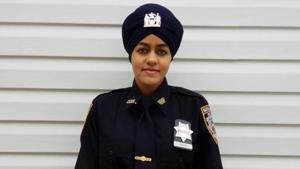 Gursoach Kaur (in pic) will join the New York Police Department as an Auxiliary Police Officer (APO) after graduating last week from the New York City Police Academy(@SikhOfficers/Twitter) Gursoach Kaur (in pic) will join the New York Police Department as an Auxiliary Police Officer (APO) after graduating last week from the New York City Police Academy(@SikhOfficers/Twitter)