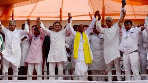 Congress president Rahul Gandhi at a rally at Pendra in Bilaspur, Chhattisgarh on May 17.(HT Photo) Congress president Rahul Gandhi at a rally at Pendra in Bilaspur, Chhattisgarh on May 17.(HT Photo)