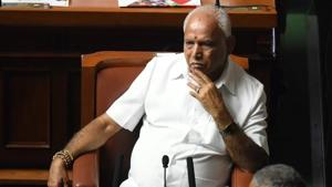 BS Yeddyurappa, 75, belongs to the Lingayat community, which makes up around 15% of the Karnataka population.(Arijit Sen/HT Photo) BS Yeddyurappa, 75, belongs to the Lingayat community, which makes up around 15% of the Karnataka population.(Arijit Sen/HT Photo)