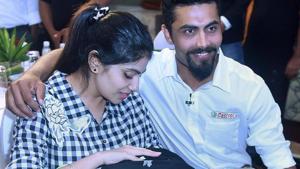 Indian cricketer Ravindra Jadeja’s wife Rivaba was attacked by a policeman in Jamnagar.(PTI) Indian cricketer Ravindra Jadeja’s wife Rivaba was attacked by a policeman in Jamnagar.(PTI)