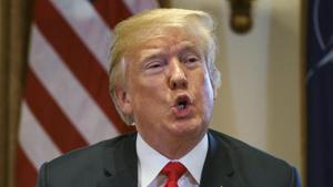 In this Thursday, May 17, 2018, file photo, US President Donald Trump speaks during a meeting in the Cabinet Room of the White House, in Washington.(AP) In this Thursday, May 17, 2018, file photo, US President Donald Trump speaks during a meeting in the Cabinet Room of the White House, in Washington.(AP)