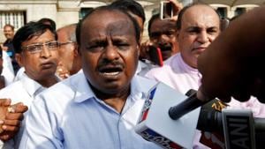JD(S) leader HD Kumaraswamy, who will take an oath of office on May 23, refuted reports of resentment with the Congress.(Reuters) JD(S) leader HD Kumaraswamy, who will take an oath of office on May 23, refuted reports of resentment with the Congress.(Reuters)