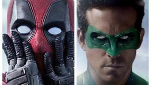 Ryan Reynolds’ two superheroic efforts, Deadpool and Green Lantern. Ryan Reynolds’ two superheroic efforts, Deadpool and Green Lantern.
