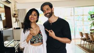 Hrithik Roshan said it was wonderful to meet Vidya Vox.(Twitter) Hrithik Roshan said it was wonderful to meet Vidya Vox.(Twitter)