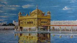 A painting from the exhibition titled, The Capital. A painting from the exhibition titled, The Capital.