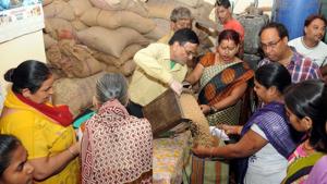 In January 2016 had decided to include APL beneficiaries saying the decision will be implemented once seeding of Aadhar with ration cards is completed.(HT FILE) In January 2016 had decided to include APL beneficiaries saying the decision will be implemented once seeding of Aadhar with ration cards is completed.(HT FILE)