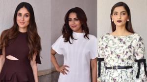 Veere Di Wedding stars Sonam Kapoor, Kareena Kapoor, Swara Bhasker and Shikha Talsania.(Viral Bhayani) Veere Di Wedding stars Sonam Kapoor, Kareena Kapoor, Swara Bhasker and Shikha Talsania.(Viral Bhayani)